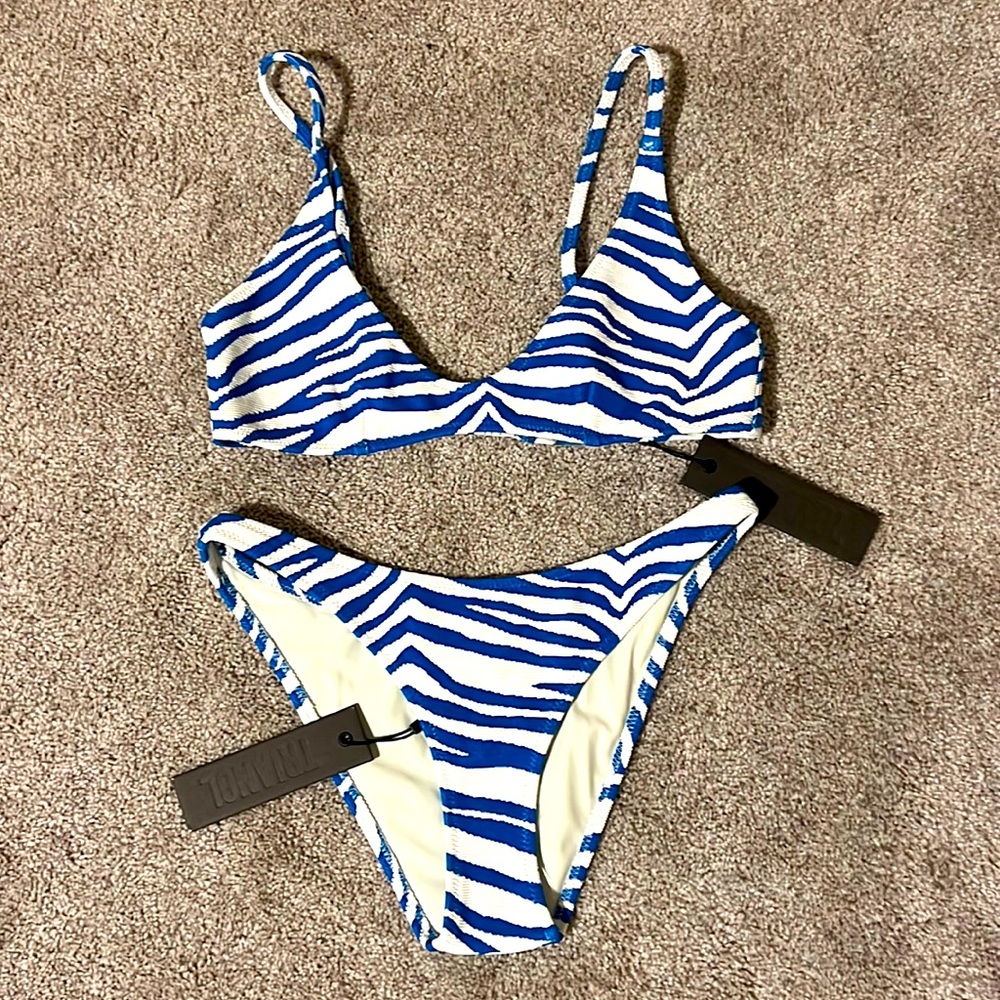 COPY - Triangl blue zebra bikini